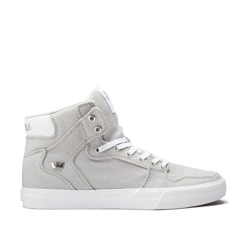 Zapatillas Altas Supra Argentina Hombre - VAIDER Gris / Blancas (MBSVQ-2309)